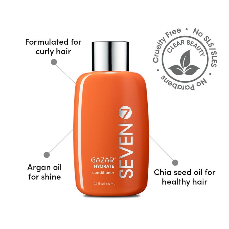 Seven ozVEN Hair Care Gazar Hydrate Conditioner for Women & Men, Anti-Frizz, Moisturize Dry Hair, Sulfate + Paraben Free, Cruelty Free with Argan Oil, Jojoba & Biotin, Made in USA, 2oz - Image 3