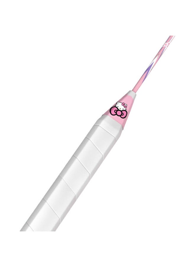 Mesuca Badminton Racket, Ultra-Light Carbon Fiber Pair, Carbon Fiber Entry-Level Training Rackets For Women, One Pair - Hello Kitty - Image 1