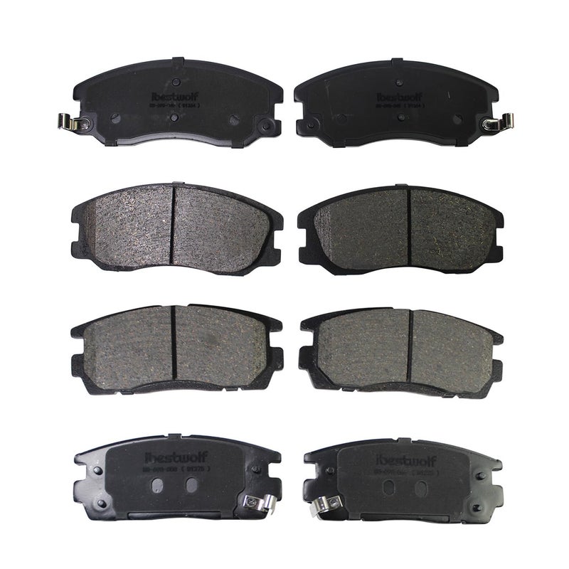 IBESTWOLF Front and Rear Brake Ceramic Pads for 20122015 Chevy Captiva Sport for 20072009 Chevy Equinox Pontiac Torrent Suzuki XL7 for 200810 Saturn Vue Disc Brake Pad Replacement P1264 P1275