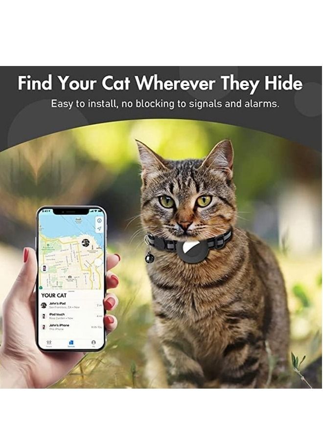 كول بيبي coolbaby القط الياقات ، الياقات القط مع الجرس و زر الأمان ، 3 / 8 بوصة واسعة ، مع دعم للماء الياقات العاكسة ، متوافق مع القط والكلب ، 1 ، أسود . - Image 5