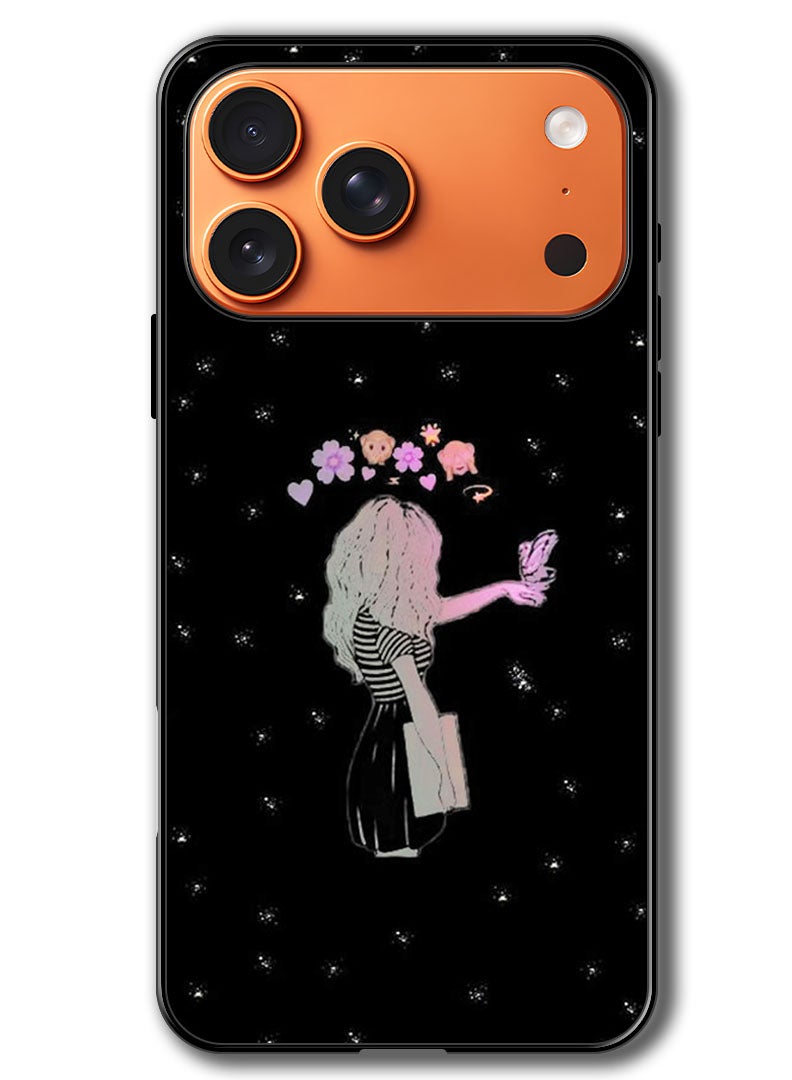 Theodor Case Compatible with Apple iPhone 17 Pro 6.3 Inch Protection Shockproof Bumper Cover Girl Butter - Image 1