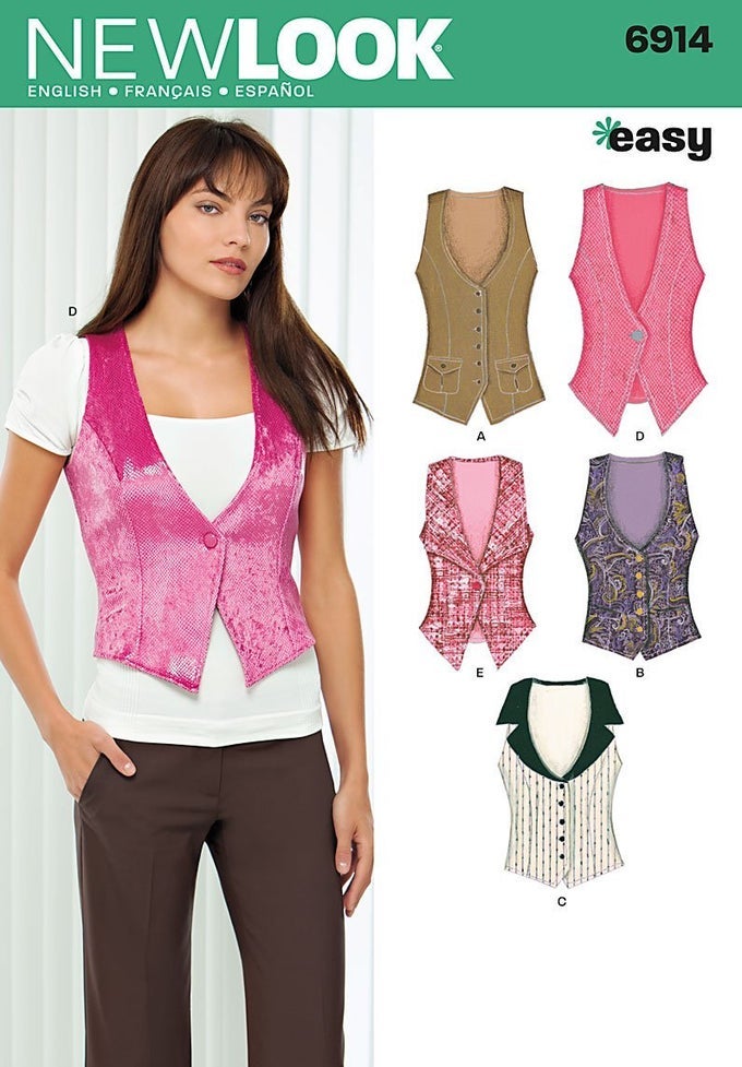 SEWING PATTERN 6914 MISSES TOPS SIZE A 46810121416