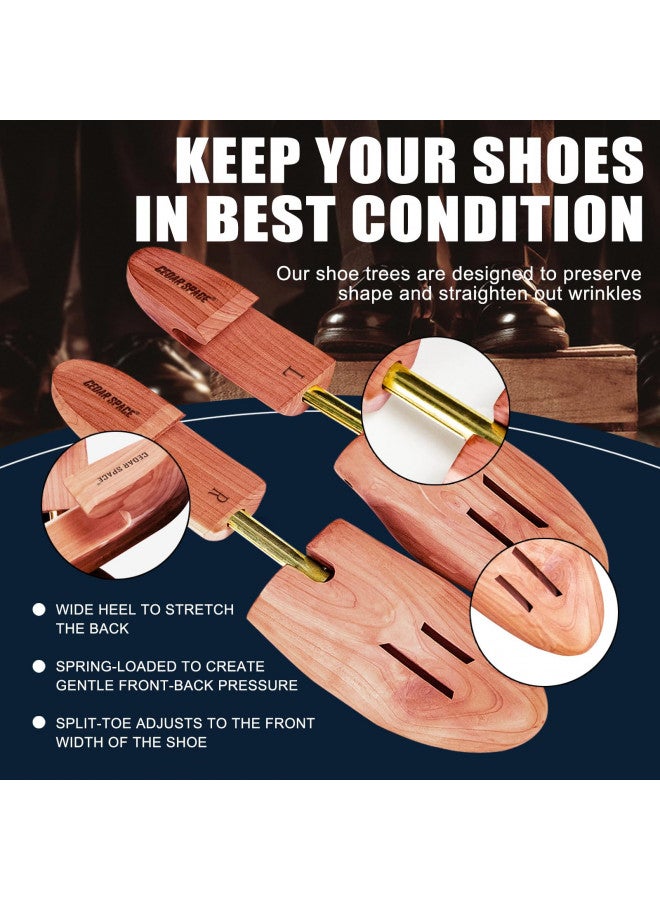 Cedar Space شجرة تمديد الأحذية الخشبية من خشب الأرز، مقاسات 6.5-14، شجر تمديد الأحذية من خشب الأرز، 2/4 قطعة لتمديد الأحذية للرجال، أحذية رياضية، أحذية بوت - Image 3