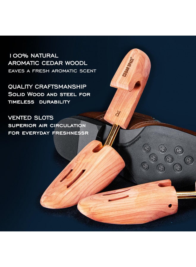 Cedar Space شجرة تمديد الأحذية الخشبية من خشب الأرز، مقاسات 6.5-14، شجر تمديد الأحذية من خشب الأرز، 2/4 قطعة لتمديد الأحذية للرجال، أحذية رياضية، أحذية بوت - Image 4