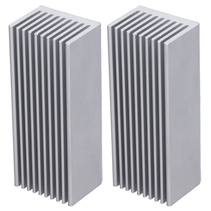 2Pcs Aluminum Heatsink Kit With Thermal Conductive Adhesive 100x40x30mm For CPU PCB Chip Cooling - Image 3