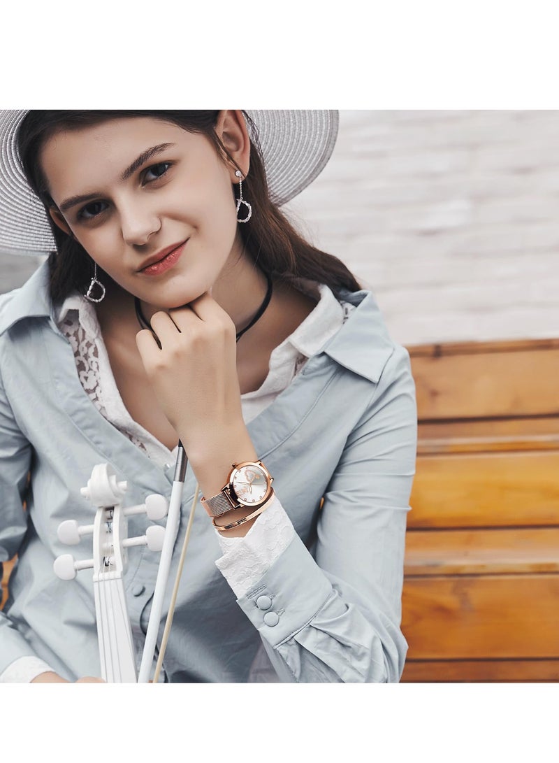 أوليفز ساعة OLEVS النسائية كوارتز على شكل قلب 5189 - Image 2