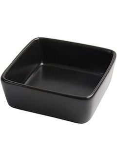 Generic Ceramic Paper Clip Holder for Desk Cute Paperclips Dispenser 3.5Inch Square Paper Clips Organizer Binder Clip Holder (Black Paper Clip Holder)  - Image 1