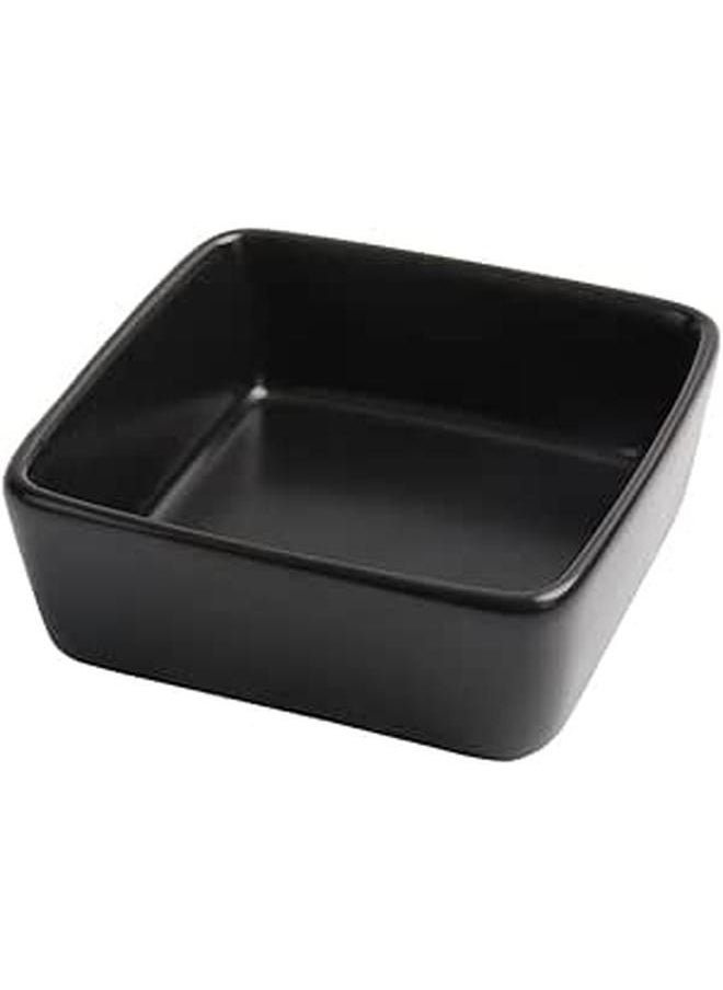 Generic Ceramic Paper Clip Holder for Desk Cute Paperclips Dispenser 3.5Inch Square Paper Clips Organizer Binder Clip Holder (Black Paper Clip Holder)  - Image 1