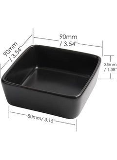 Generic Ceramic Paper Clip Holder for Desk Cute Paperclips Dispenser 3.5Inch Square Paper Clips Organizer Binder Clip Holder (Black Paper Clip Holder)  - Image 2