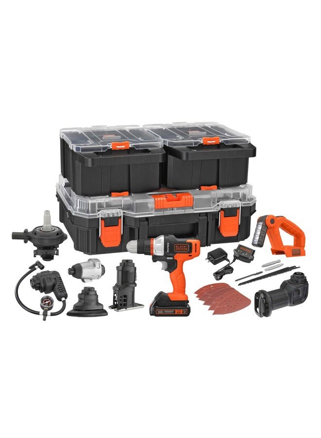 BLACK+DECKER MATRIX 20V MAX* Cordless 8-Tool Combo Kit with Storage Case (BDCDMT1208KITC1) - Image 1