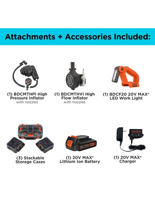 BLACK+DECKER MATRIX 20V MAX* Cordless 8-Tool Combo Kit with Storage Case (BDCDMT1208KITC1) - Image 3