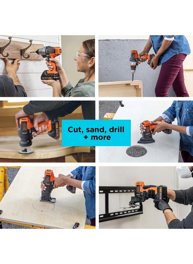 BLACK+DECKER MATRIX 20V MAX* Cordless 8-Tool Combo Kit with Storage Case (BDCDMT1208KITC1) - Image 5