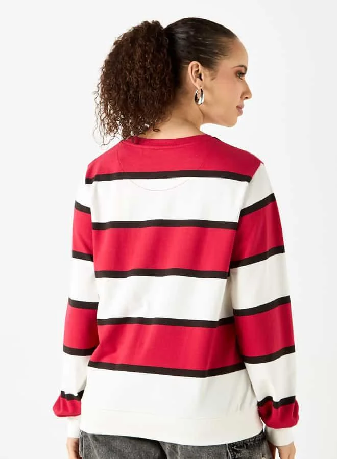 Lee Cooper Lee Cooper Striped Sweatshirt with Long Sleeves