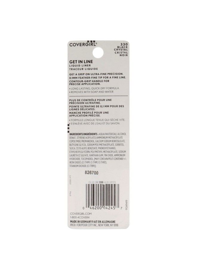 CoverGirl Get In Line Liquid Eyeliner Black Crystal 008 Fl Oz (packaging may vary) - Image 3