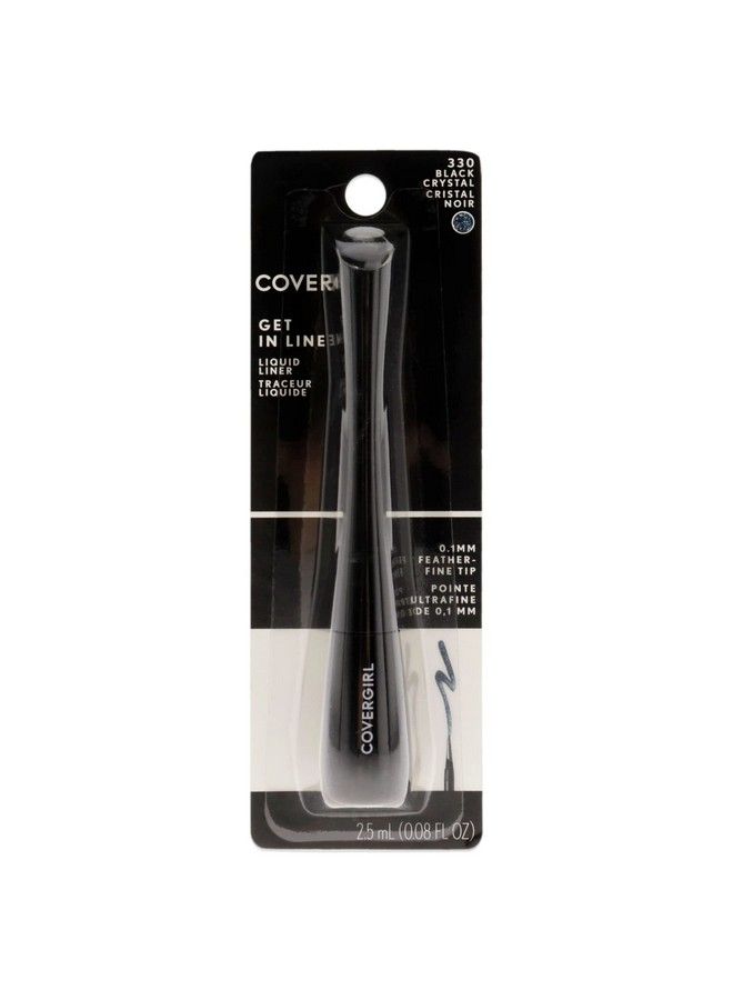CoverGirl Get In Line Liquid Eyeliner Black Crystal 008 Fl Oz (packaging may vary) - Image 1