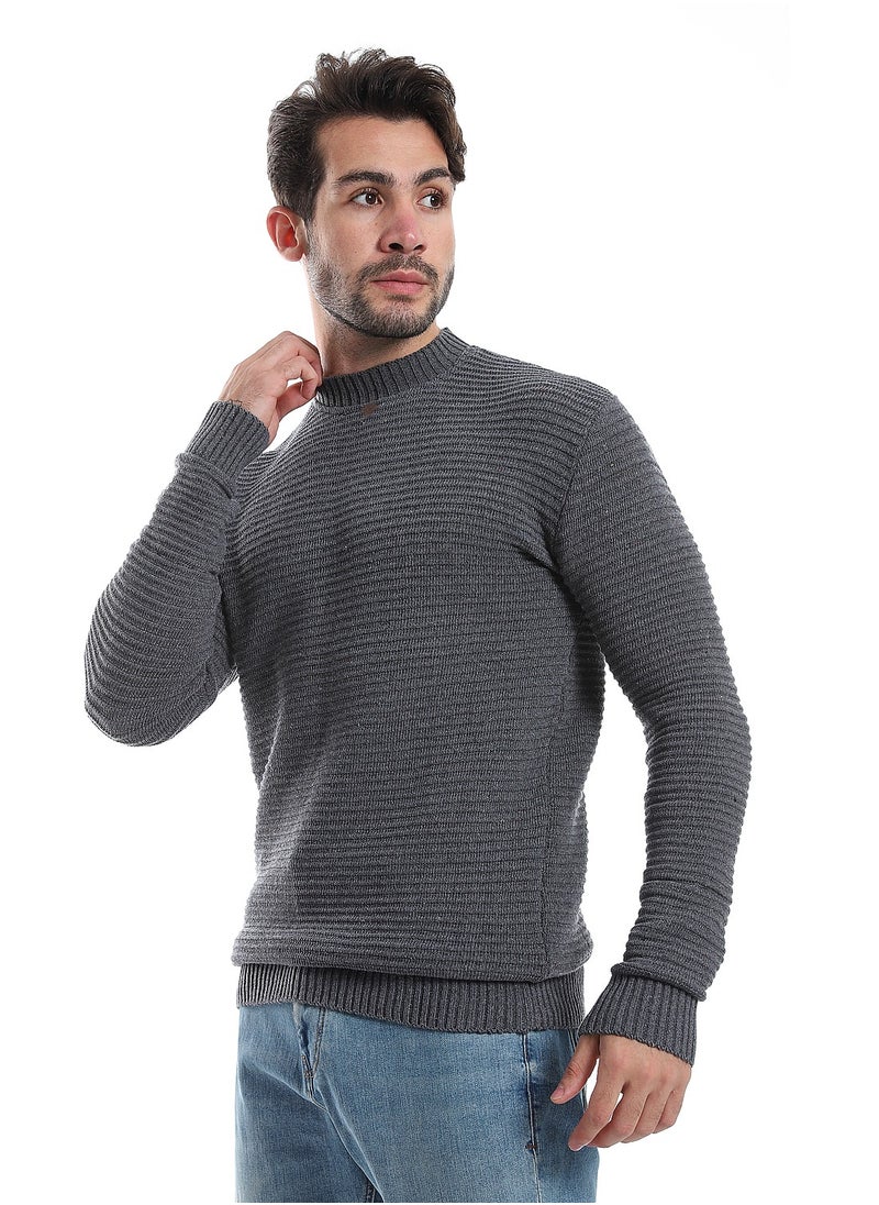 Caesar - Wool Mens Pullover With Round Neck - Image 1