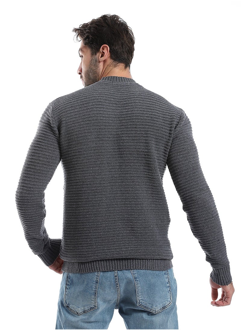 Caesar - Wool Mens Pullover With Round Neck - Image 1