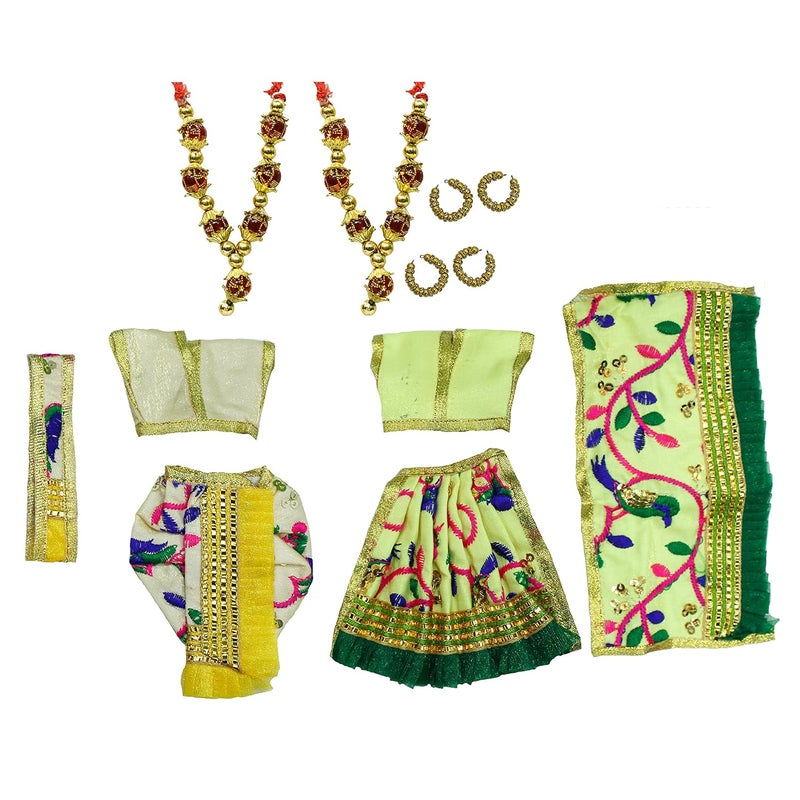 The Holy Mart Radha Krishna Dress Size 4 Dress Set for Radha Krishna Radha Krishna Dress Set - Image 1