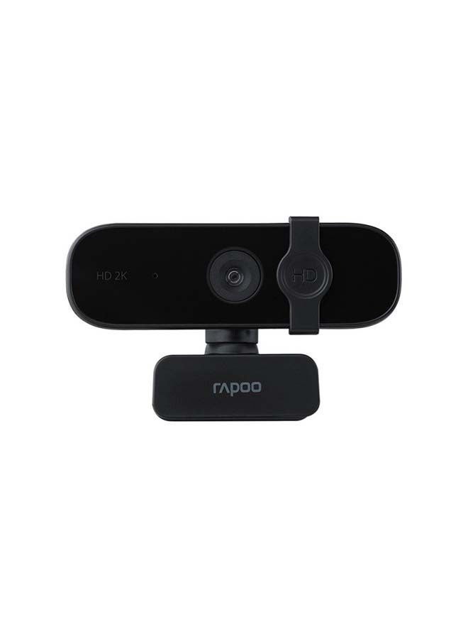 Rapoo Webcam USB2.0 HD 2K With Mic Black - Image 1