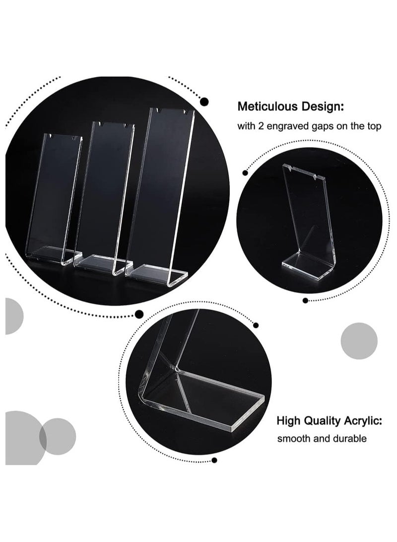 TPGP 3 Pcs L-Shape Acrylic Necklace Stand 15.2/17.3/19cm Clear Slant Back Necklace Display Holder Jewelry Organizer for Necklace Long Chain Pendant Earring Jewelry Storage Rack for Retail - Image 4