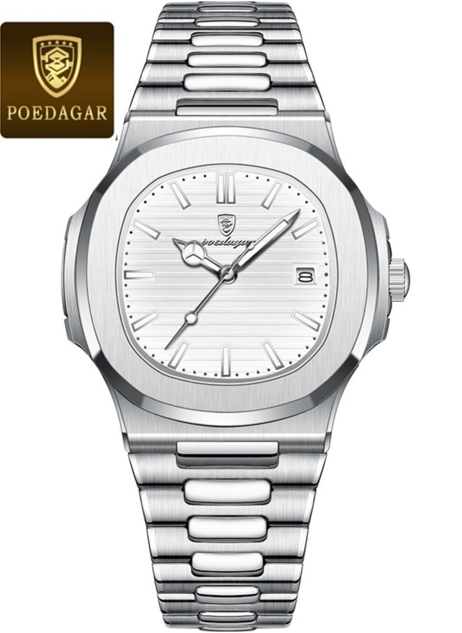 POEDAGAR Man Watch Waterproof Luminous Men's Watch Quartz-40.5mm  - Image 1