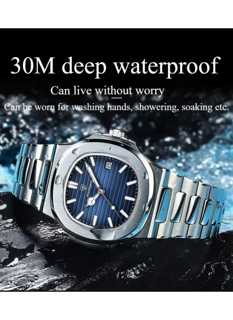 POEDAGAR Man Watch Waterproof Luminous Men's Watch Quartz-40.5mm  - Image 4