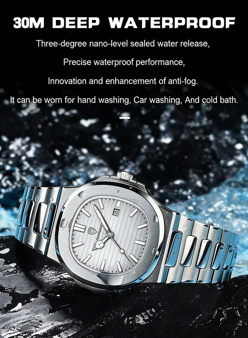 POEDAGAR Man Watch Waterproof Luminous Men's Watch Quartz-40.5mm - Image 3