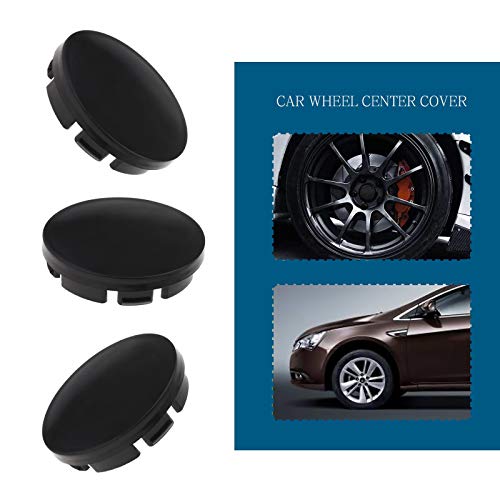 SING F LTD 4Pcs Car Auto Wheel Center Caps Front & Rear Hub Covers Black ABS for Vehicle Replacement Accessories 56mm Outer Diameter - Image 5