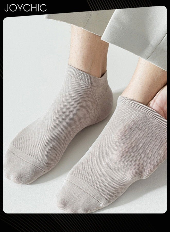 Joychic Pair of 9 Pure Cotton Men Socks Mesh Massage Bottoms Boat Socks for Spring Summer and Autumn Multicolor - Image 2