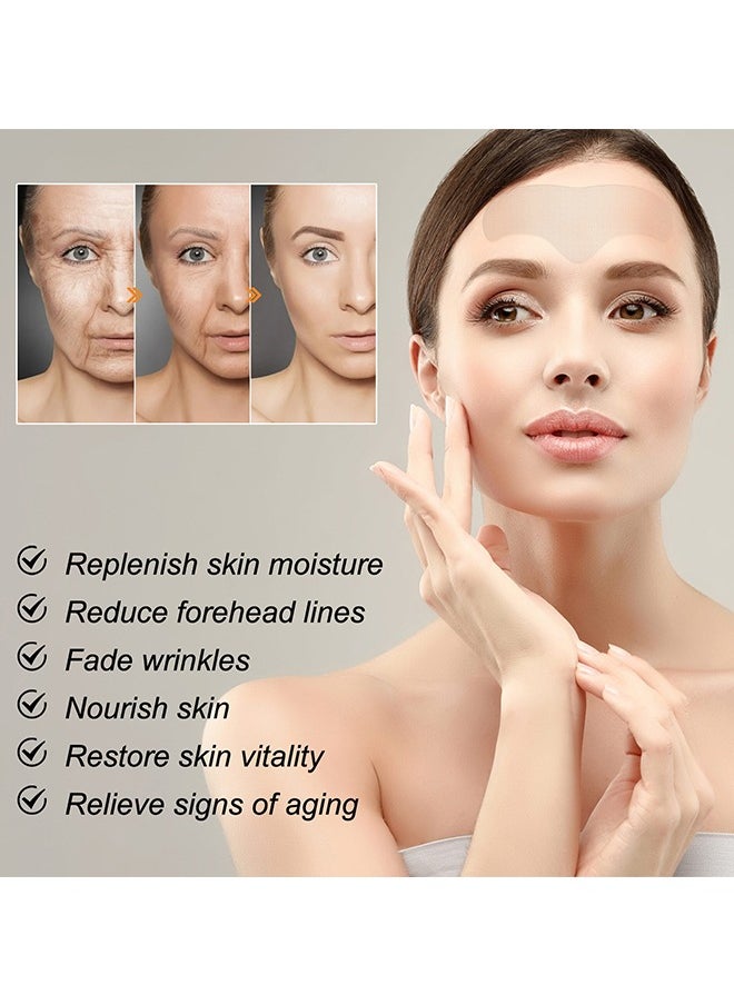 EELHOE - Forehead Wrinkle Patch 10Pcs - Smooths Fine Lines & Wrinkles, Anti-Wrinkle Patches, Contains Hydrolyzed Collagen, Vitamin E, Anti-Wrinkle Patches, Forehead Wrinkle Treatment - Image 1