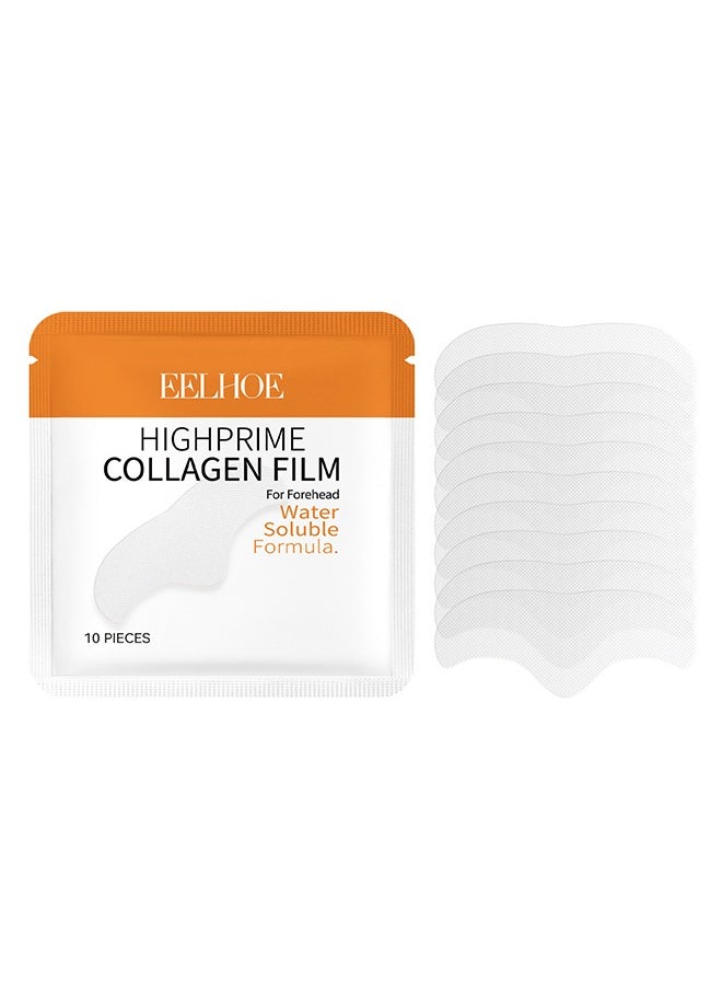 EELHOE - Forehead Wrinkle Patch 10Pcs - Smooths Fine Lines & Wrinkles, Anti-Wrinkle Patches, Contains Hydrolyzed Collagen, Vitamin E, Anti-Wrinkle Patches, Forehead Wrinkle Treatment - Image 1