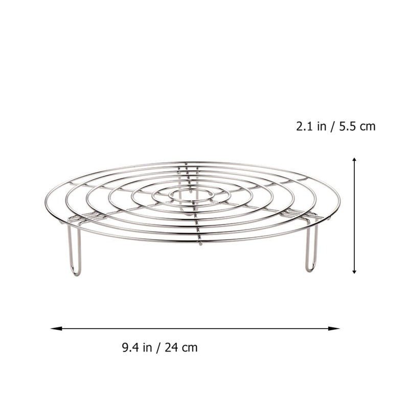 24cm 304 Stainless Steel Steamer Basket Heat Resistant Thickened Steaming Rack Kitchen Utensil - Image 3