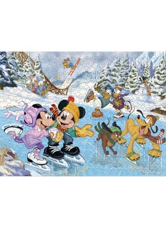 Ceaco - Disney Holiday - Together Time - Mickey & Minnie Skating - 400 Piece Jigsaw Puzzle  - Image 1