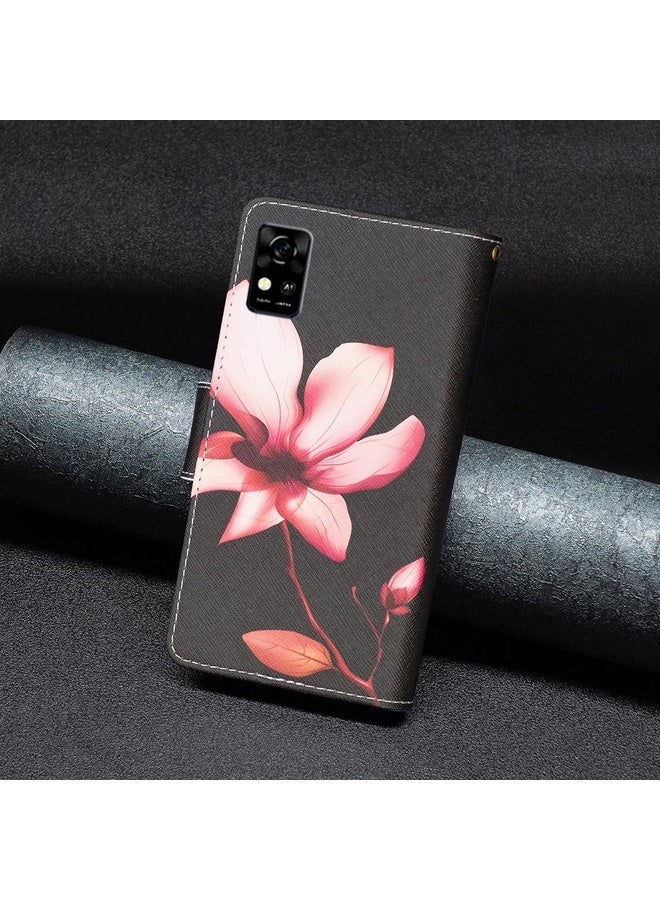 HuHa For ZTE Blade  A31 Colored Drawing Pattern Zipper Horizontal Flip Phone Leather Case(Lotus)  - Image 4