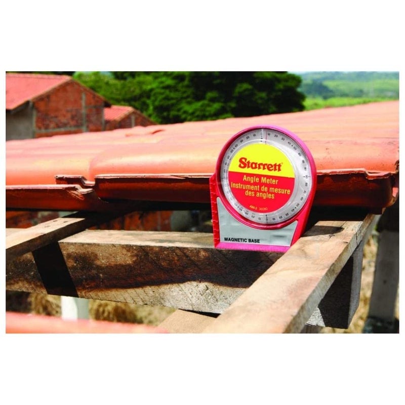 Starrett Angle Meter with Magnetic Base - Measures Any Angle for Pitch and Slope - Ideal for Professionals, Amateurs and Home Improvement - 0 to 90 Degree Range - AM-2 - Image 2