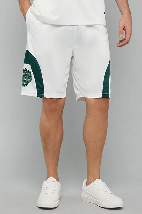 R&B Printed Shorts with Drawstring Waist