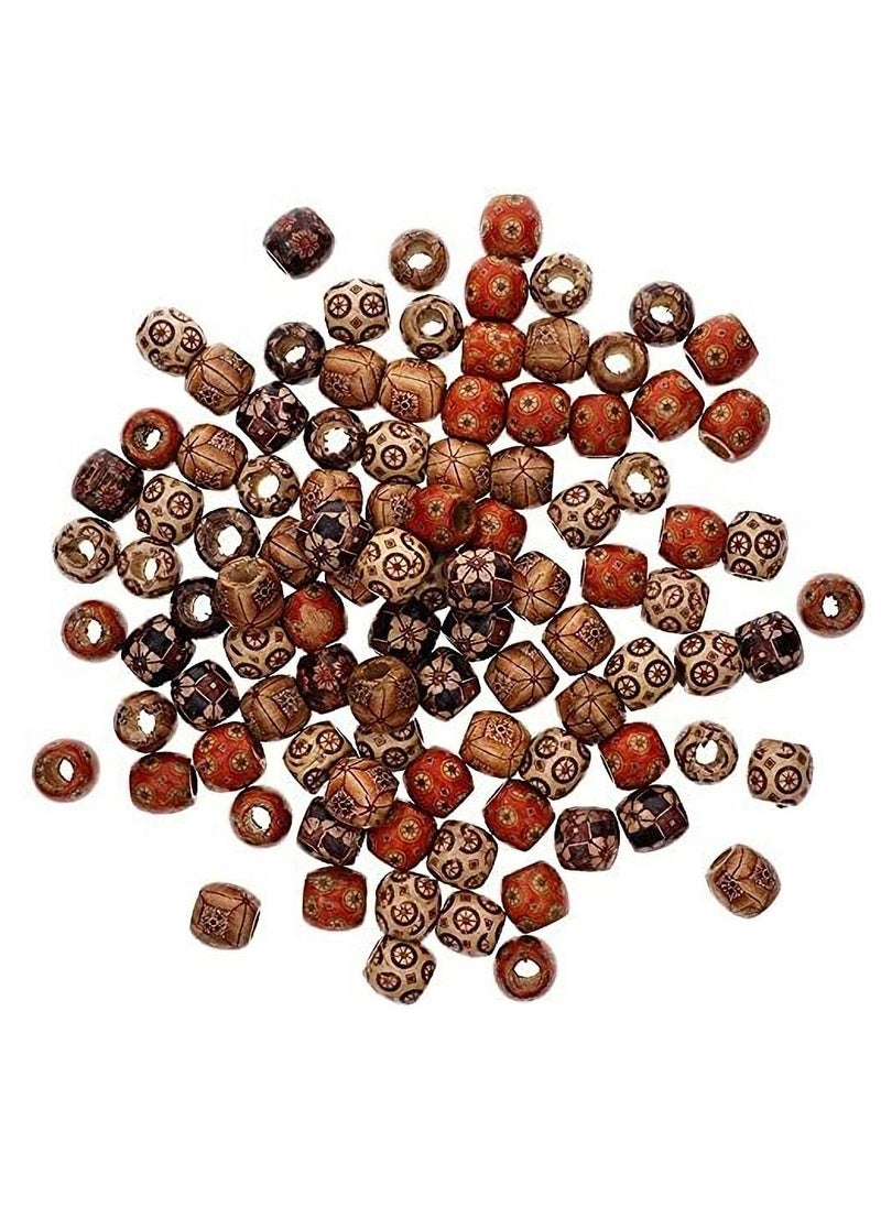 Excefore - 950pcs 12mm Mixed Painted Drum Wood Spacer Beads Wooden Beads for DIY Jewelry Making Hair Accessories - Image 1