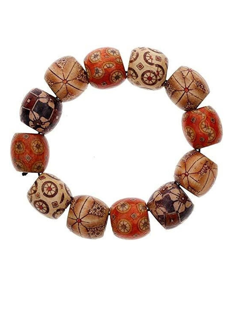 Excefore - 950pcs 12mm Mixed Painted Drum Wood Spacer Beads Wooden Beads for DIY Jewelry Making Hair Accessories - Image 1