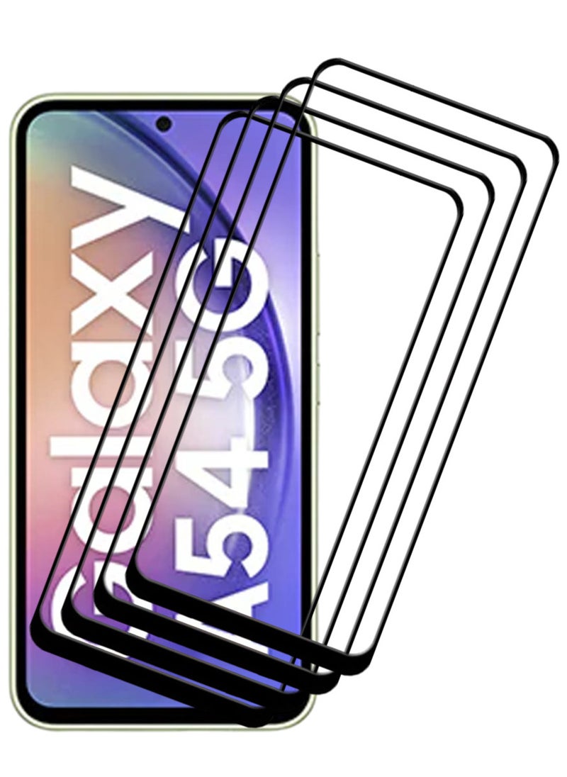 ACLIX 4 Pieces Antistatic ESD Dustproof Premium Quality High Definition Tempered Glass Screen Protector Designed For Samsung Galaxy A54 - Image 1