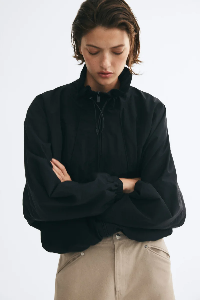 Oversized nylon jacket