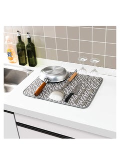 Plan A Dish Drying Mat, Cup Drying Mat, Super Absorbent Microfiber Dish Drying Mat, Kitchen Utensil Drying Mat, Size 40 * 50cm, Random Colors and Drawings (2)  - Image 2