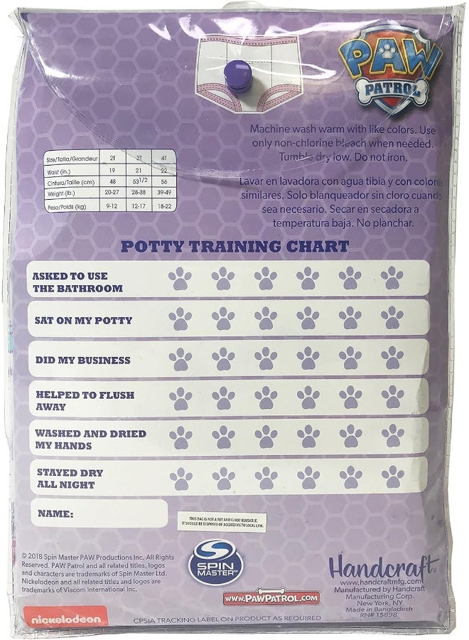 باو بترول Paw Patrol Girls' Toddler Potty Training Pants with Chase, Skye  More with Success Chart  Stickers Size 18, 2t, 3t, 4t - Image 3