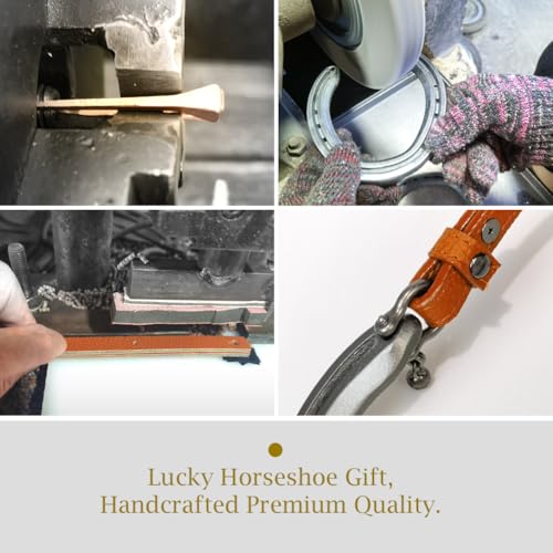 MatchWhiz Lucky Horseshoe Gift Sets, Horseshoe ornaments, ‌Handcrafted Meaningful Gift for Housewarming Wedding or Anniversary, Rustic Home Wall Decor, Includes Present Box and Message Card - Image 4