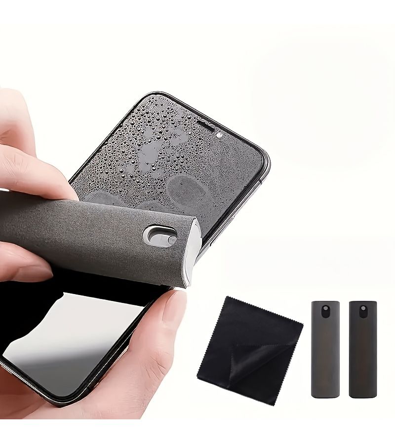 2 in 1 Microfiber Cleaning Cloth Black for Phone Computer Glasses No Liquid - Image 5