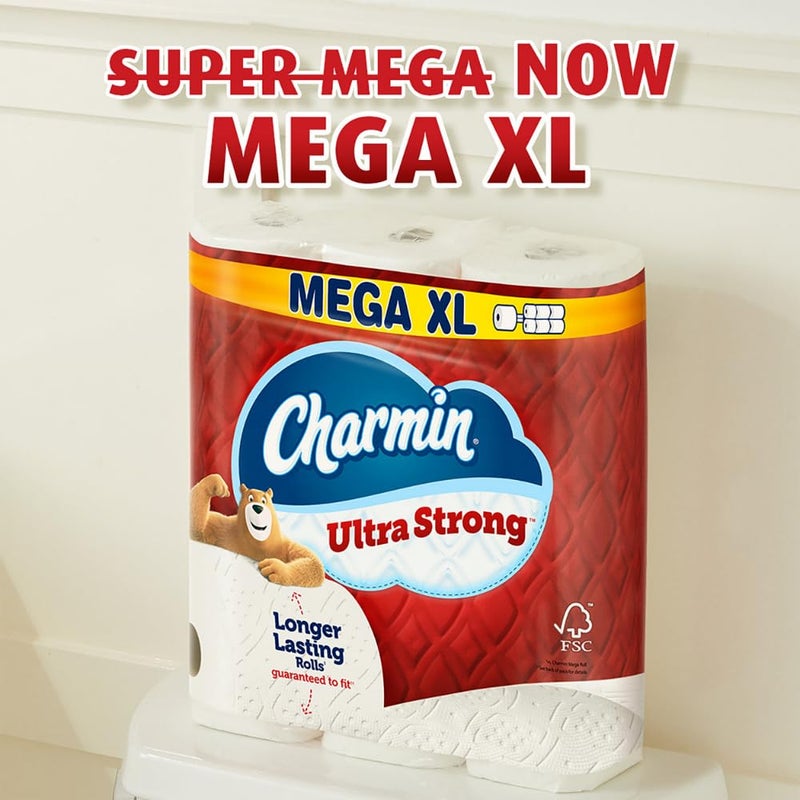 Charmin Ultra Strong Toilet Paper 6 Mega XL Rolls, 330 Sheets Per Roll - Image 4