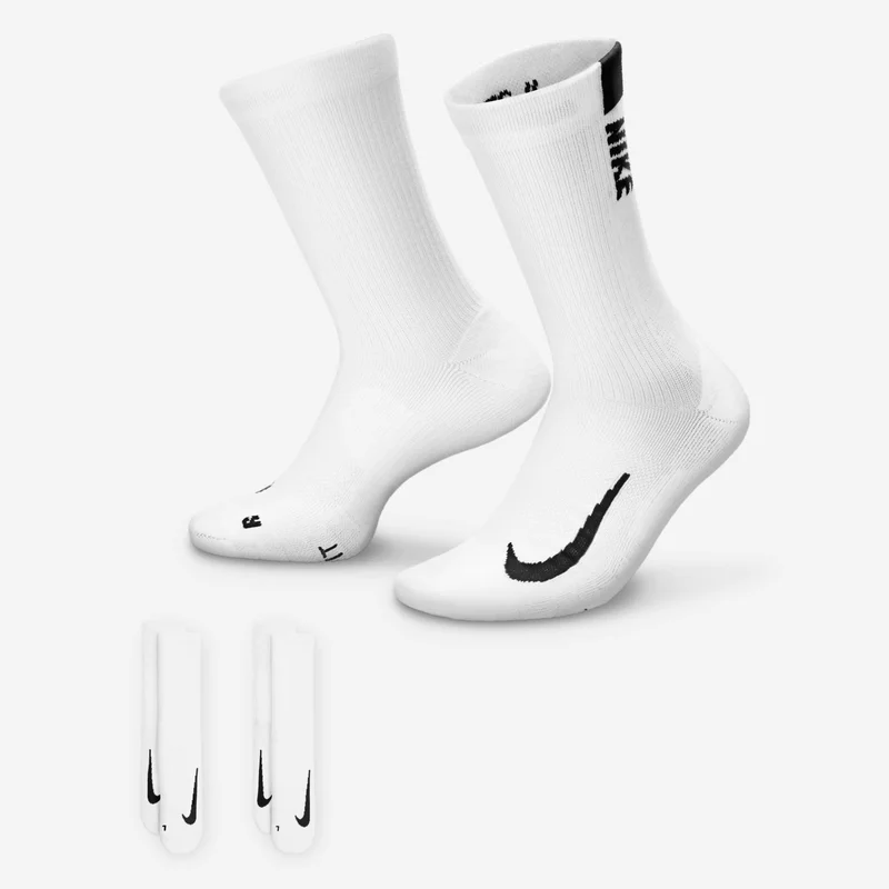 Nike Multiplier Running Crew Socks (2 Pairs)