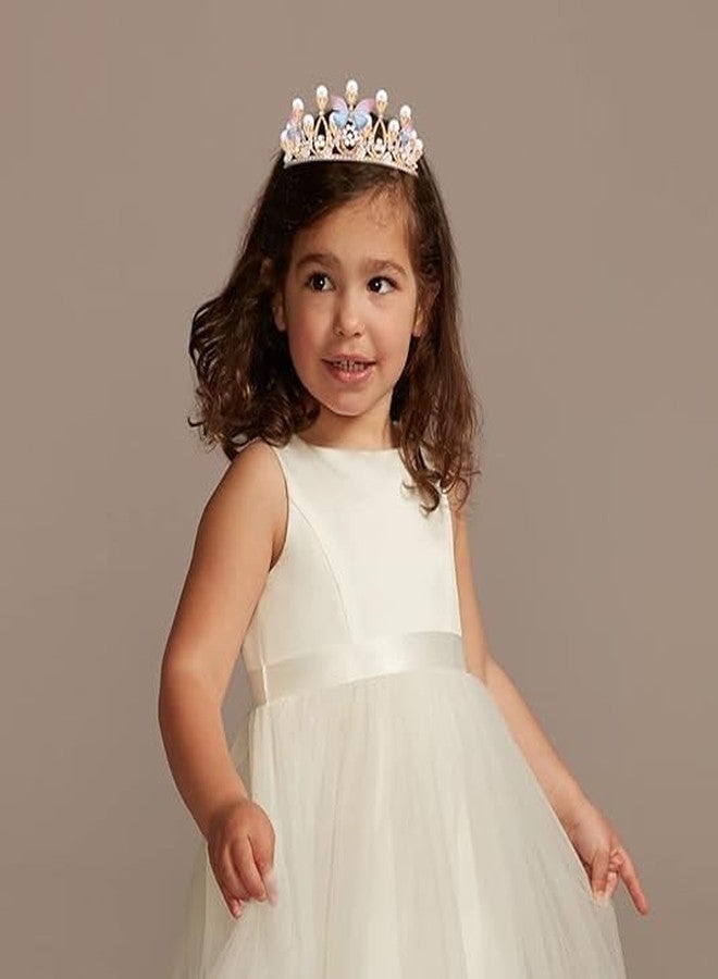 DGOOLS HOME FURNISHING Girls Crystal Tiara Crown Women Flower Butterfly Princess Headband Gift for Wedding Prom Birthday Party Pageant Christmas Hair Accessories Costume Party Gift Present for 8-16 Years Teens Jewelery - Image 3