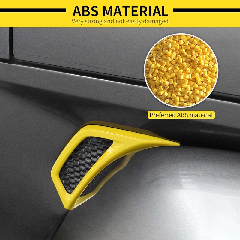 Voodonala Yellow ABS Carbon Fiber Vent Trim for Jeep Wrangler - Image 5