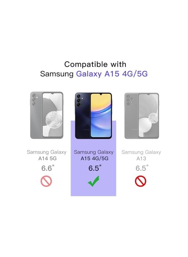جي تيك واقي شاشة لهاتف Galaxy A15 4G / 5G مقاس 6.5 بوصة، طبقة من الزجاج المقوى 9H، مضاد للخدش، شفاف عالي الدقة، 3 عبوات - Image 2