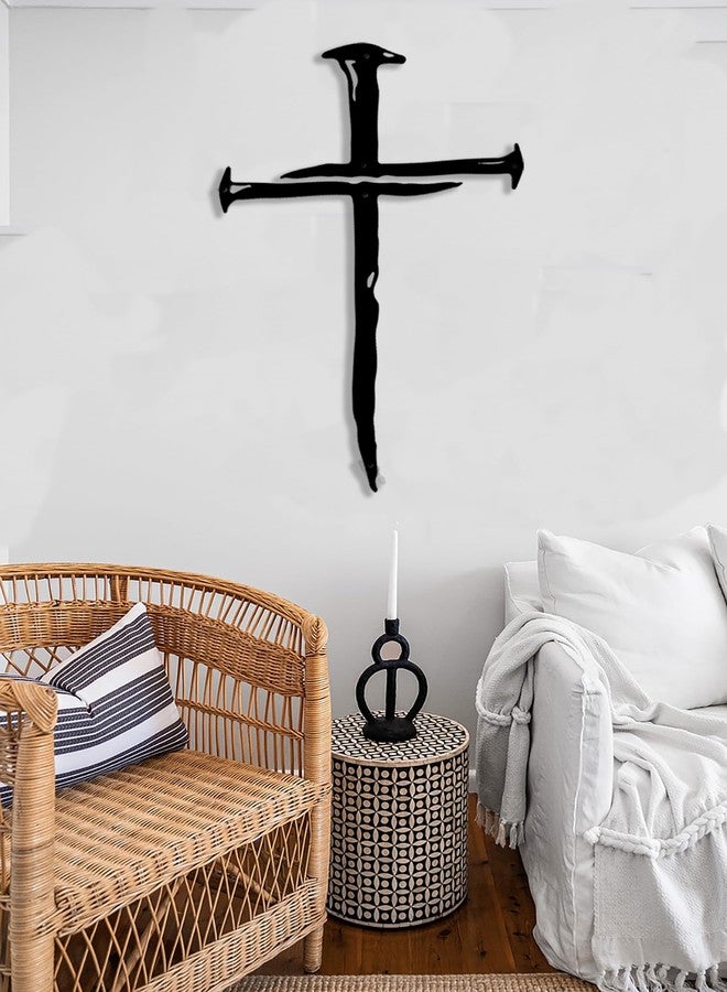 RESACO Wall Cross Jesus Crosses Wall Decor Religious Metal Wall Art Minimalist Decorations for Church Home Office Baptism Decor Gift for a Christian - Image 5